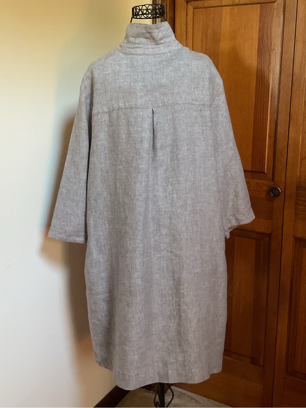 Garnet hill nice weight Gray Linen Tunic Dress, 18 - Picture 4 of 6